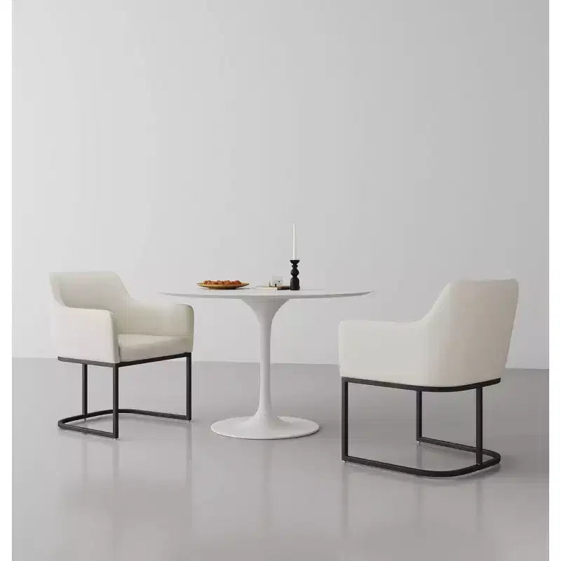 Set of 2 Serena Modern Leatherette Upholstered Dining Armchairs - Manhattan Comfort