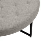 Pouf rond touffeté beige/gris, une place
