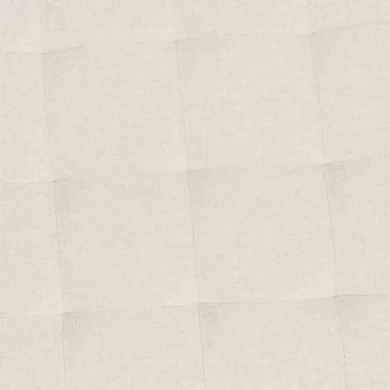 Pouf rond touffeté beige/gris, une place