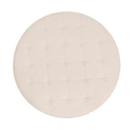 Pouf rond touffeté beige/gris, une place