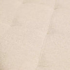 Pouf rond touffeté beige/gris, une place