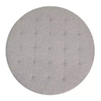 Pouf rond touffeté beige/gris, une place