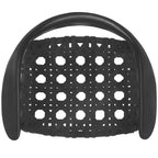 Fauteuil tissé en cuir noir, une place