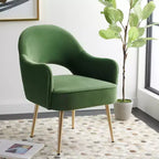 Fauteuil d'appoint en velours, une place – Noir / Vert / Bleu clair / Rose clair