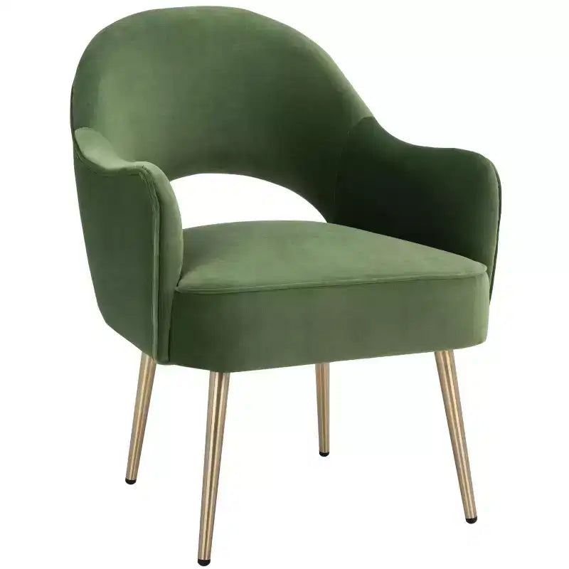 Fauteuil d'appoint en velours, une place – Noir / Vert / Bleu clair / Rose clair