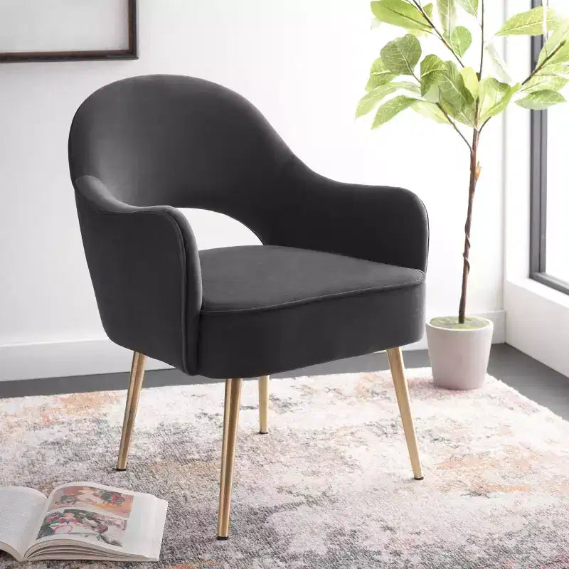 Fauteuil d'appoint en velours, une place – Noir / Vert / Bleu clair / Rose clair