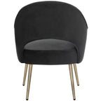 Fauteuil d'appoint en velours, une place – Noir / Vert / Bleu clair / Rose clair