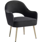 Fauteuil d'appoint en velours, une place – Noir / Vert / Bleu clair / Rose clair