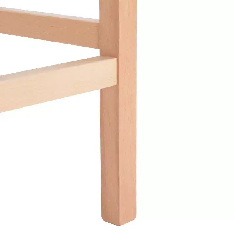Tabouret de comptoir bas en canne de rotin – Noir / Naturel / Blanc, sans accoudoirs, 1 place