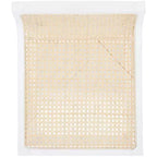 Tabouret de comptoir bas en canne de rotin – Noir / Naturel / Blanc, sans accoudoirs, 1 place