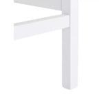 Tabouret de comptoir bas en canne de rotin – Noir / Naturel / Blanc, sans accoudoirs, 1 place