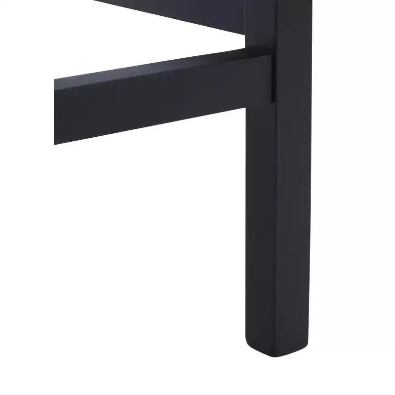 Tabouret de comptoir bas en canne de rotin – Noir / Naturel / Blanc, sans accoudoirs, 1 place