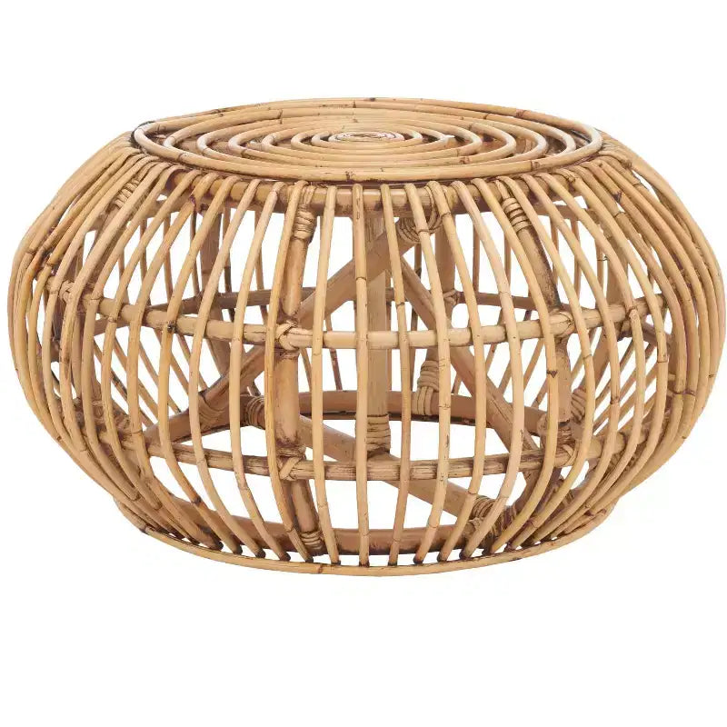 Pouf rond, brun miel, 1 place