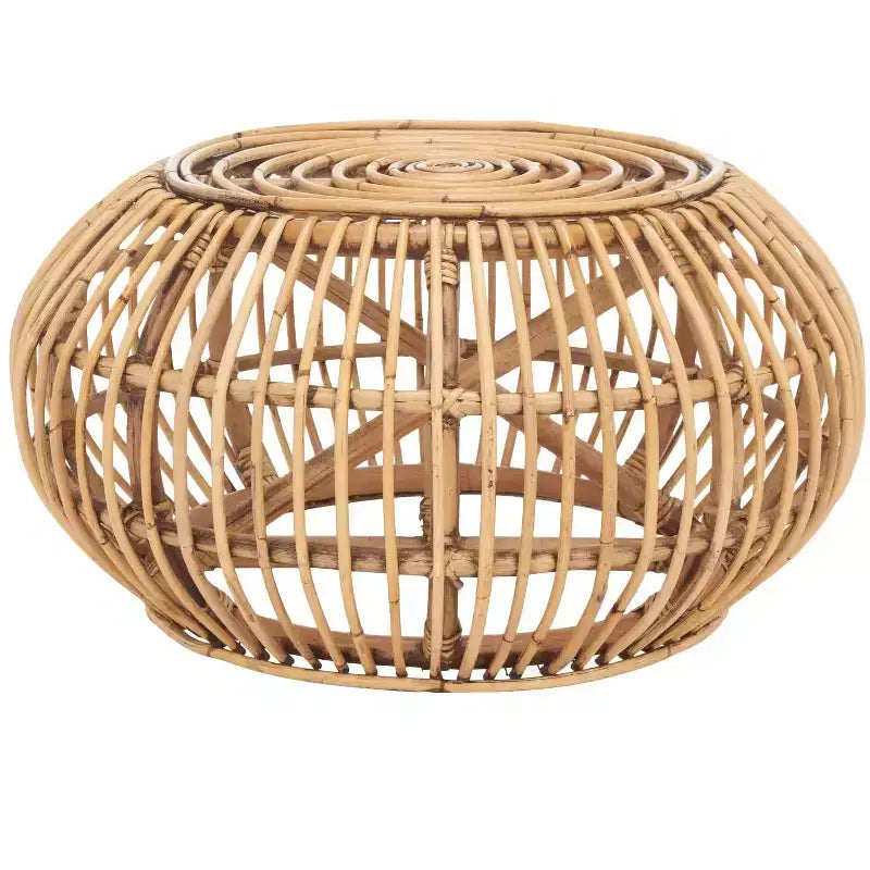 Pouf rond, brun miel, 1 place