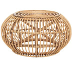 Pouf rond, brun miel, 1 place