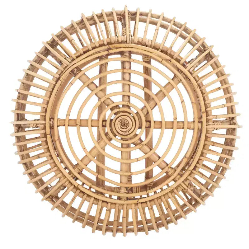 Pouf rond, brun miel, 1 place