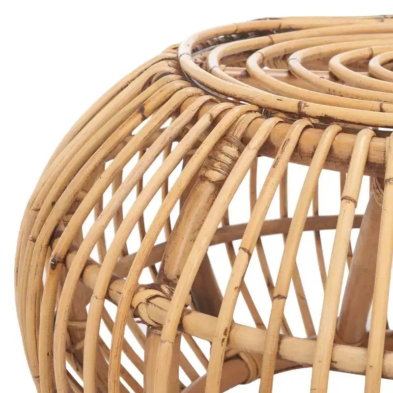 Pouf rond, brun miel, 1 place