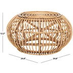 Pouf rond, brun miel, 1 place