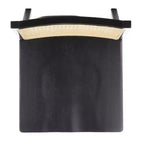 Chaise de salle à manger sans accoudoirs, noire/beige, lot de 2
