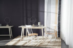 Chaises de salle à manger sans accoudoirs à dossier à barreaux beiges/noires, lot de 2