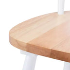 Chaises de salle à manger sans accoudoirs à dossier à barreaux beiges/noires, lot de 2