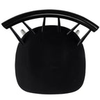 Chaises de salle à manger sans accoudoirs à dossier à barreaux beiges/noires, lot de 2