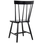Chaises de salle à manger sans accoudoirs à dossier à barreaux beiges/noires, lot de 2