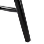Chaises de salle à manger sans accoudoirs à dossier à barreaux beiges/noires, lot de 2