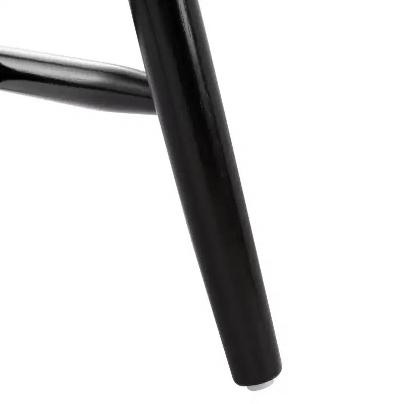 Chaises de salle à manger sans accoudoirs à dossier à barreaux beiges/noires, lot de 2