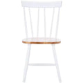 Chaises de salle à manger sans accoudoirs à dossier à barreaux beiges/noires, lot de 2
