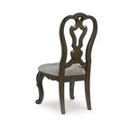 Chaises de salle à manger sans accoudoirs, rembourrées marron foncé, lot de 2