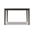 Table à manger rectangulaire marron foncé, 4 places, style contemporain