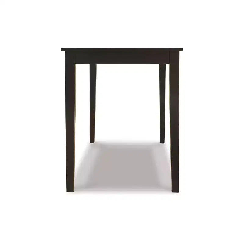 Table à manger rectangulaire marron foncé, 4 places, style contemporain