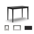 Table à manger rectangulaire marron foncé, 4 places, style contemporain