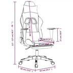 Fauteuil de gaming en tissu noir et vert clair avec repose-pieds, une place