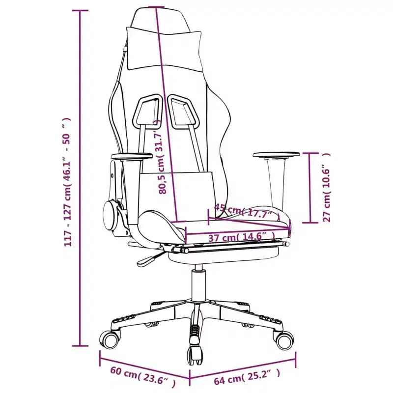 Fauteuil de gaming en tissu noir et vert clair avec repose-pieds, une place
