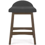 Tabourets de comptoir bas sans accoudoirs gris anthracite, lot de 2