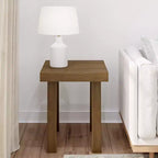 Table d'appoint carrée en bois massif, finition brossée, 4 couleurs — 50,8 cm x 50,8 cm x 61 cm
