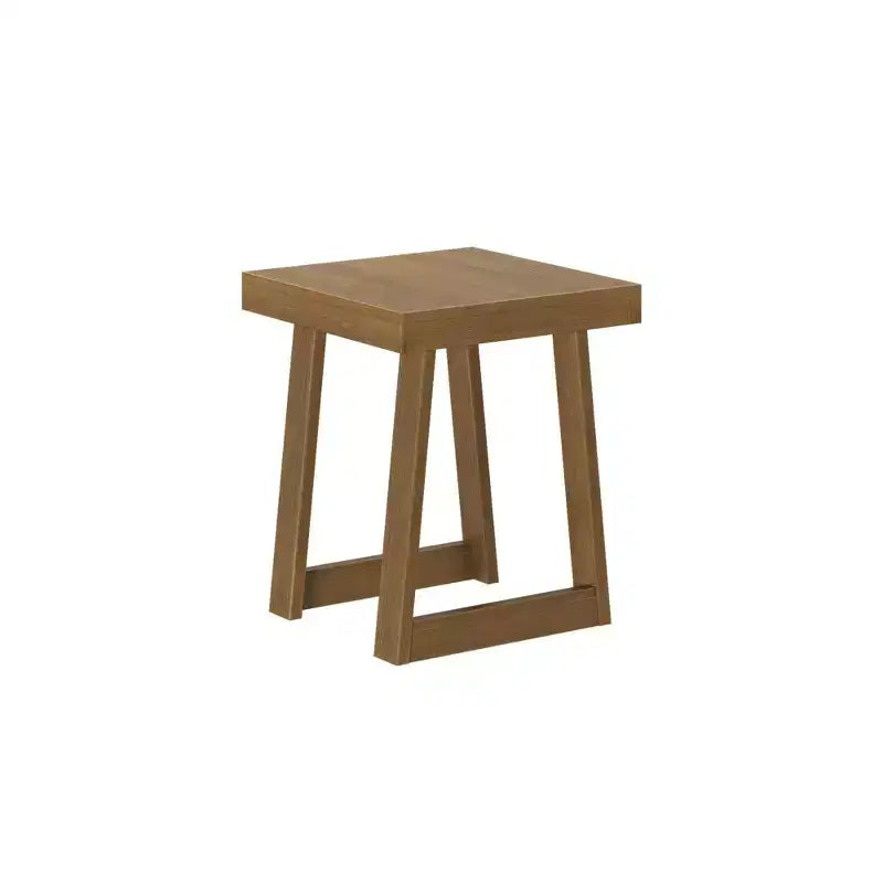 Table d'appoint carrée en bois massif, finition brossée, 4 couleurs — 50,8 cm x 50,8 cm x 61 cm
