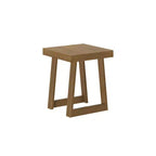 Table d'appoint carrée en bois massif, finition brossée, 4 couleurs — 50,8 cm x 50,8 cm x 61 cm