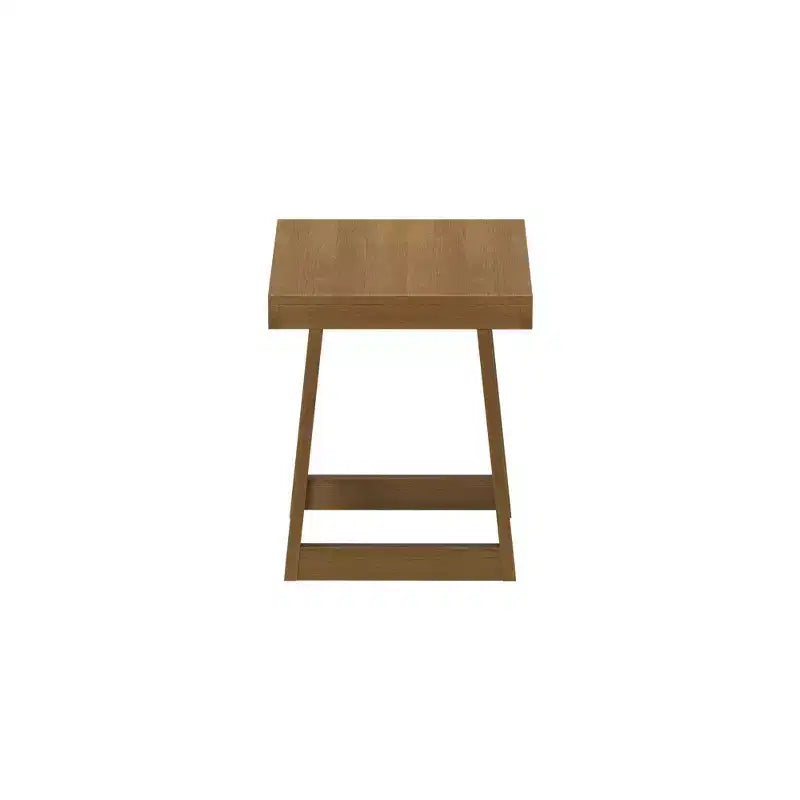 Table d'appoint carrée en bois massif, finition brossée, 4 couleurs — 50,8 cm x 50,8 cm x 61 cm