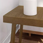Table d'appoint carrée en bois massif, finition brossée, 4 couleurs — 50,8 cm x 50,8 cm x 61 cm