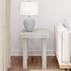 Table d'appoint carrée en bois massif, finition brossée, 4 couleurs — 50,8 cm x 50,8 cm x 61 cm