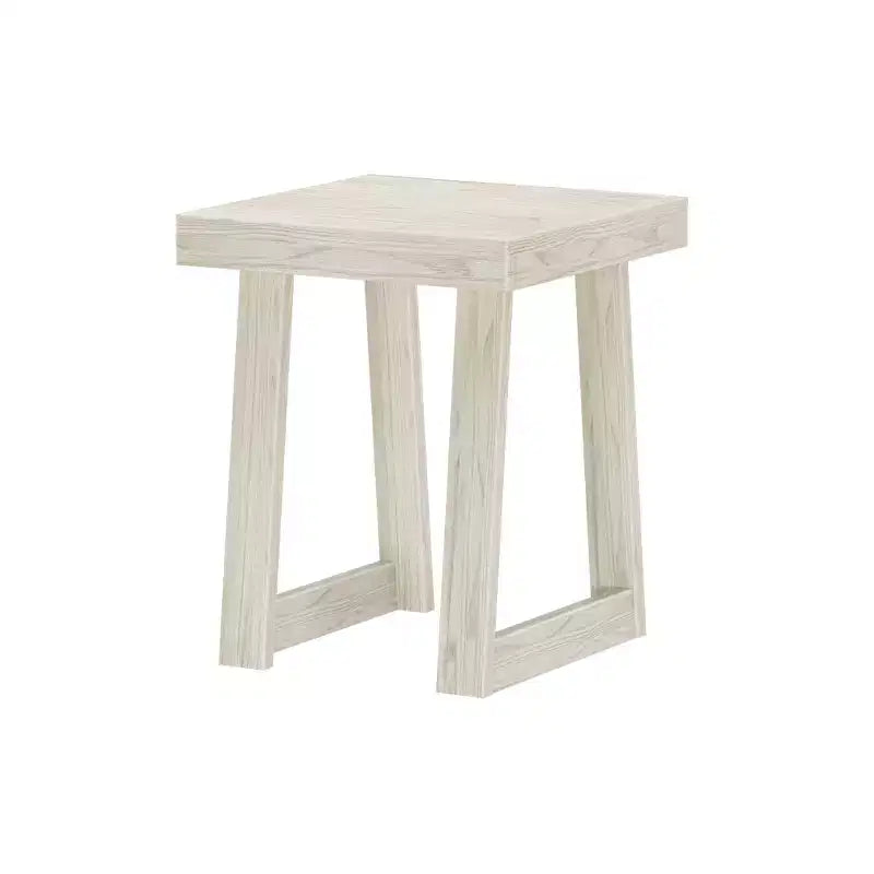 Table d'appoint carrée en bois massif, finition brossée, 4 couleurs — 50,8 cm x 50,8 cm x 61 cm