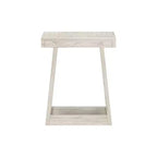 Table d'appoint carrée en bois massif, finition brossée, 4 couleurs — 50,8 cm x 50,8 cm x 61 cm