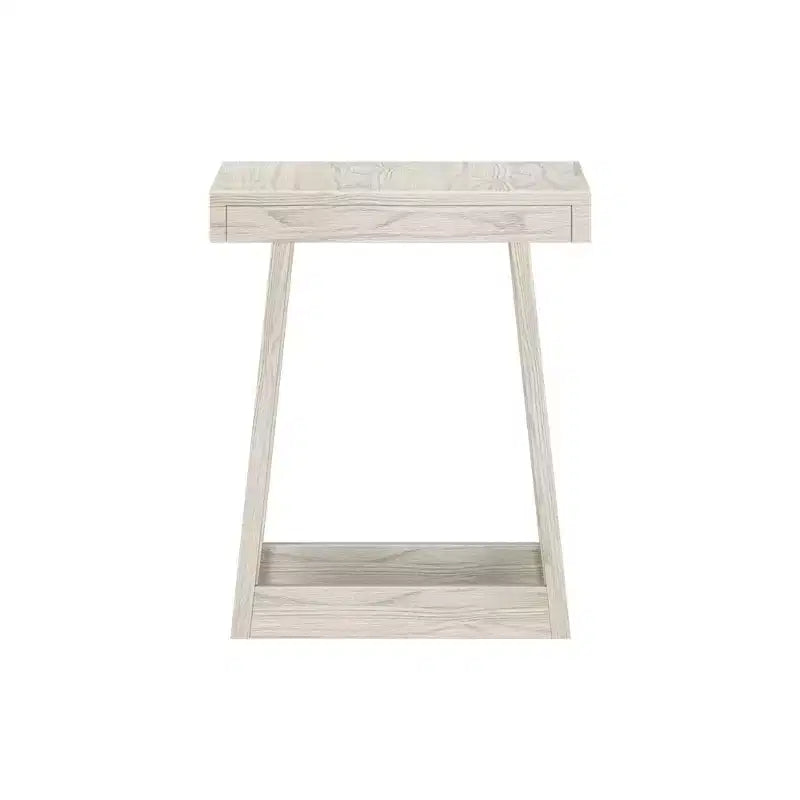 Table d'appoint carrée en bois massif, finition brossée, 4 couleurs — 50,8 cm x 50,8 cm x 61 cm
