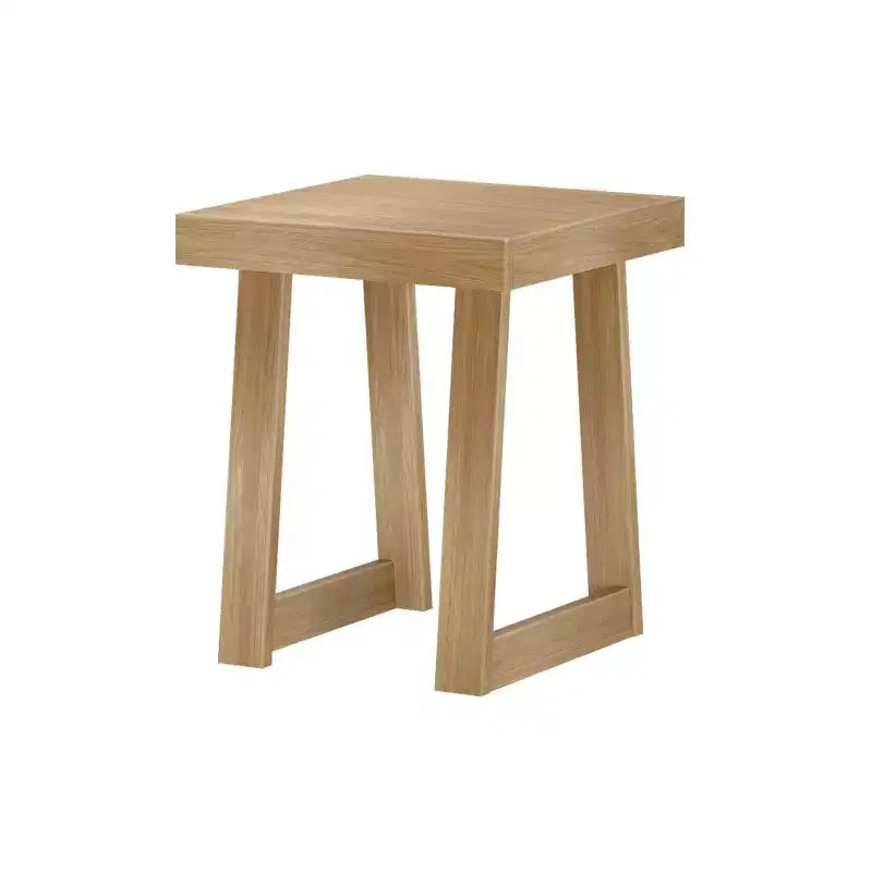 Table d'appoint carrée en bois massif, finition brossée, 4 couleurs — 50,8 cm x 50,8 cm x 61 cm