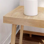 Table d'appoint carrée en bois massif, finition brossée, 4 couleurs — 50,8 cm x 50,8 cm x 61 cm