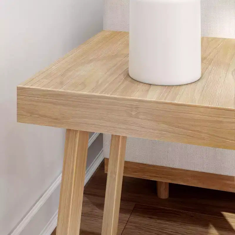 Table d'appoint carrée en bois massif, finition brossée, 4 couleurs — 50,8 cm x 50,8 cm x 61 cm