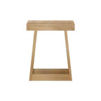 Table d'appoint carrée en bois massif, finition brossée, 4 couleurs — 50,8 cm x 50,8 cm x 61 cm